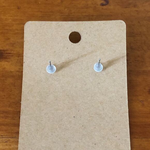 Hand Painted Stack of Books Stud Earrings Hypoallergenic Lightweight Posts - Picture 4 of 4